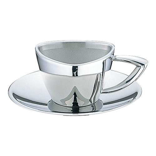 UK18-8トライアングルシリーズ コーヒーカップ&ソーサー/業務用/新品/小物送料対象商品
