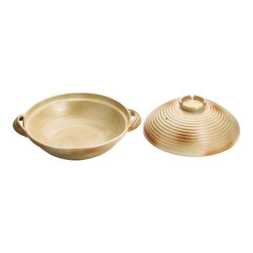 軽銀 電磁用手造り土鍋 楽鍋(新幸楽) 30糎/御役目用/新品/貨物輸送無料