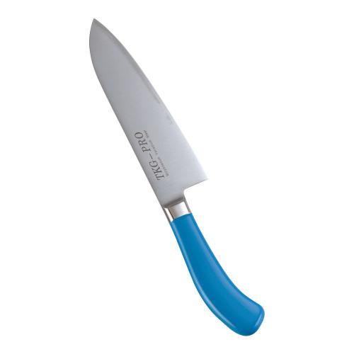 TKG PRO 抗菌カラー 三徳庖丁 (両刃)17.5cm ブルー/業務用/新品/小物送料対象商品