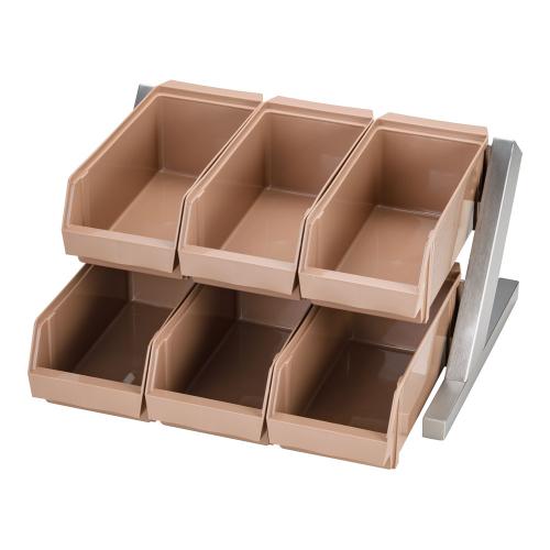 SA18-8デラックス オーガナイザー 2段3列(6ヶ入) キャメル/業務用/新品/送料無料|業務用厨房のテンポス