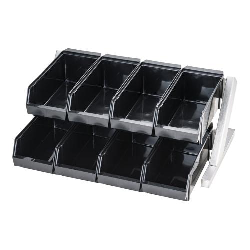 SA18-8デラックス オーガナイザー 2段4列(8ヶ入) ブラック/業務用/新品/送料無料