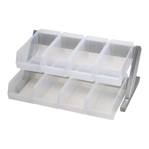 SA18-8デラックス オーガナイザー 2段4列(8ヶ入) ホワイト/業務用/新品/送料無料|業務用厨房のテンポス