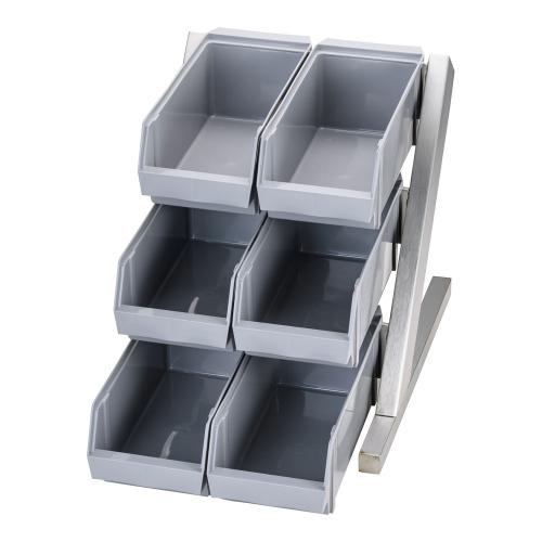SA18-8デラックス オーガナイザー 3段2列(6ヶ入) グレー/業務用/新品/送料無料｜業務用厨房のテンポス