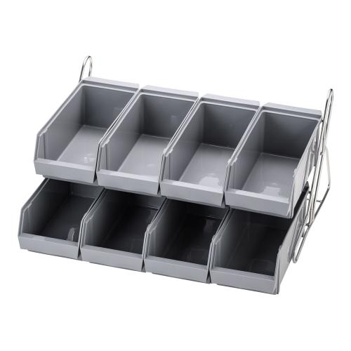 SAスタンダード オーガナイザー 2段4列(8ヶ入)グレー/業務用/新品/小物送料対象商品｜業務用厨房のテンポス