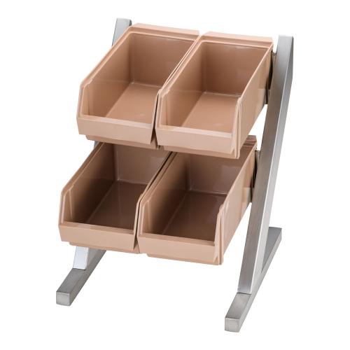 SA18-8コンパクトオーガナイザー 2段2列(4ヶ入)キャメル/業務用/新品/送料無料｜業務用厨房のテンポス