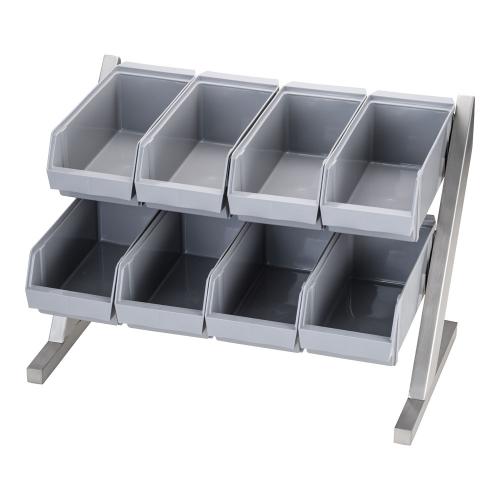 SA18-8コンパクトオーガナイザー 2段4列(8ヶ入)グレー/業務用/新品/送料無料｜業務用厨房のテンポス
