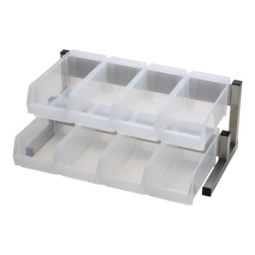 TKG 18-8スマート オーガナイザー 2段4列(8ヶ入) ホワイト/業務用/新品/送料無料|業務用厨房のテンポス