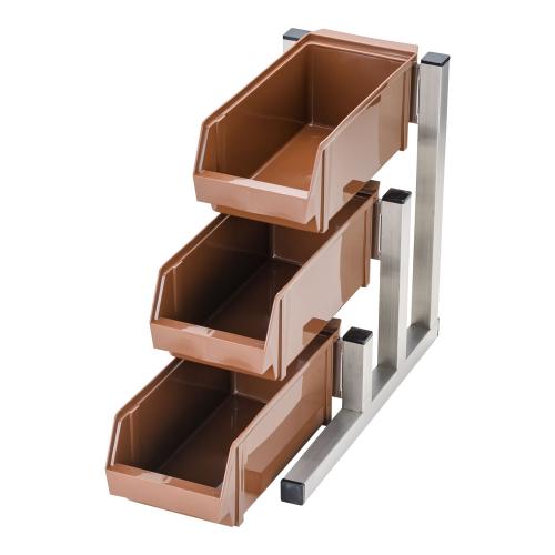 TKG 18-8かっこ良い まとめ役 3段1列(3ヶ入) 赤銅色/お役目用/新品/小物貨物輸送客体商いもの
