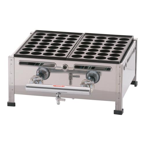 関西式たこ焼器(28穴) 2枚掛 LPガス/業務用/新品/送料無料