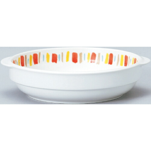 ダイヤセラム(強化) オレンジ十草 スタック グラタンL グラタン皿 Dia Ceram 10個入/業務用/新品 /テンポス/小物送料対象商品