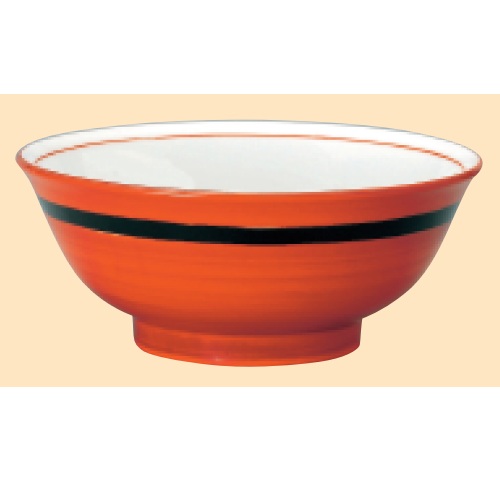 【反高台6.8丼朱巻黒帯 10個入 】 /業務用/新品/小物送料対象商品｜業務用厨房のテンポス