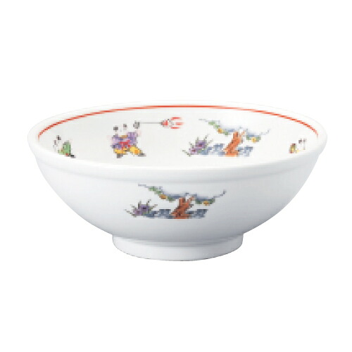 【丼 色絵唐子 玉高台6.5丼 10個入 】 /業務用/新品/小物送料対象商品