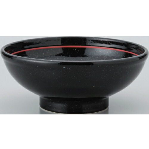 【玄よう 黒御影赤ライン 玉高台6.8丼 10個入 】 /業務用/新品/小物送料対象商品