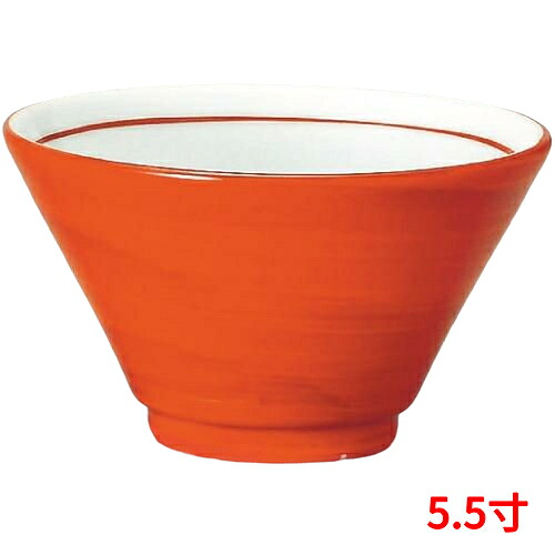 【切立深口5.5丼朱巻 10個入 】 /御役目用/新品/小物貨物輸送客体商いもの 食器-食器・カトラリー・グラス