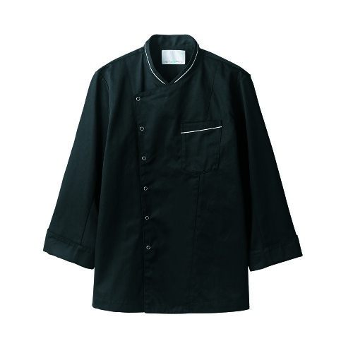 コックコート 兼用 長袖 6-1063 (黒/グレー) /プロ用/新品/小物送料対象商品