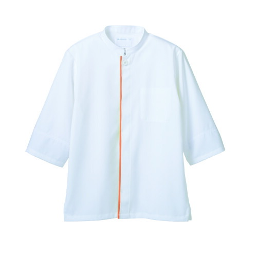 調理コート 兼用 ７分袖 6-465 (白/オレンジ) /プロ用/新品/小物送料対象商品