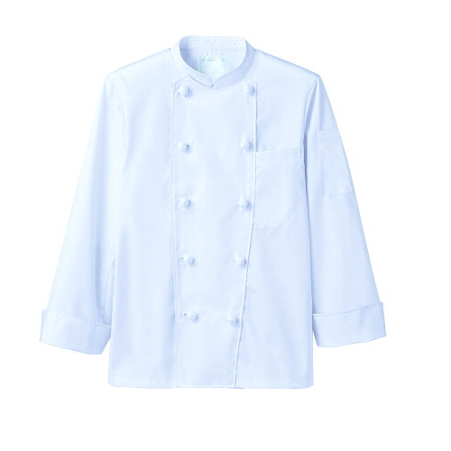 コックコート 兼用 長袖 6-605 (白) /プロ用/新品/小物送料対象商品