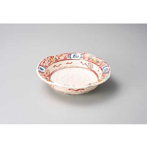 志野釉風雪月花7寸盛鉢/お役目用/新品/小物貨物輸送客体商いもの