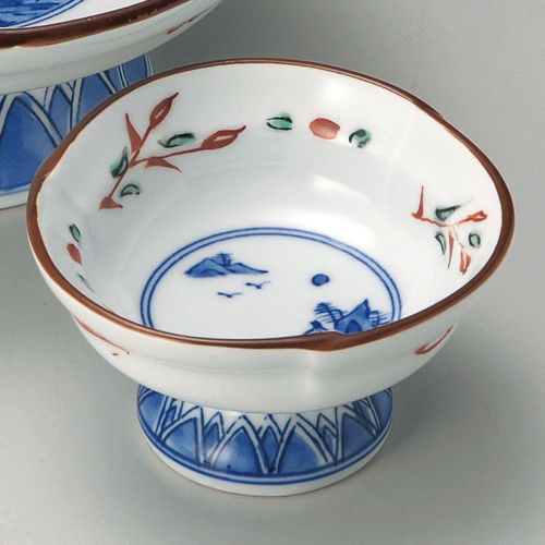 赤絵京山水千代口 φ8.5×5cm 012-068 (5個入) 022-129/業務用/新品/小物送料対象商品