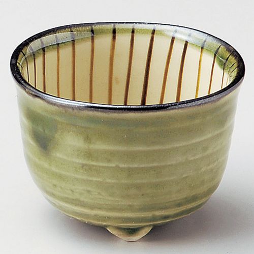 織部櫛目三つ足深鉢 φ8.4×6cm 078-198 (10個入) 083-029/業務用/新品/小物送料対象商品