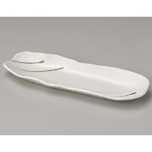 白釉織部流し岩肌長皿 34×11.2×3cm 133-188 (10個入) 127-159/業務用/新品/小物送料対象商品