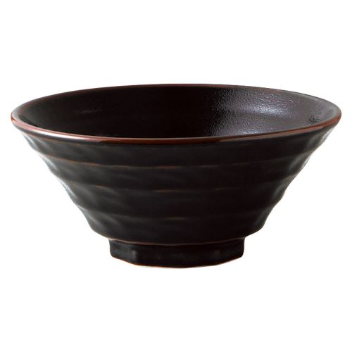 柚子黒天目鳴門6.5反丼 φ19.5×8.9cm(1100cc) 650-138 (5個入) 586-139/業務用/新品/小物送料対象商品