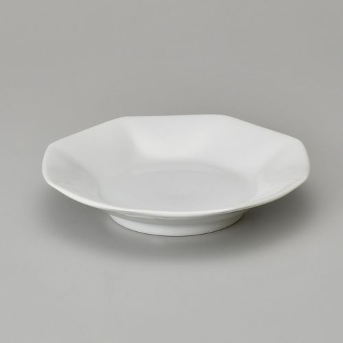 中華白八角シューマイ皿 φ18.5×3.5cm 674-238 (10個入) 599-169/業務用/新品/小物送料対象商品