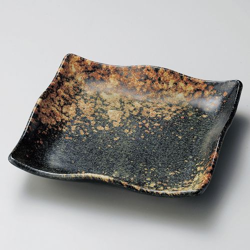 吹備前7.0寸正角皿 18×17.5×3.5cm 189-268 (5個入) 186-289/業務用/新品/小物送料対象商品