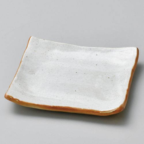 白油滴刷毛正角銘々皿 13.5×13.5×2.3cm 216-228 (5個入) 212-139/業務用/新品/小物送料対象商品