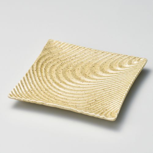 砂丘風紋正角皿(大) 19.8×19.8×2.5cm 191-208 (5個入) 188-219/業務用/新品/小物送料対象商品