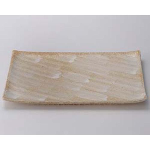 志野釉(手造り)13号長角皿 42×28×3.5cm 234-139/業務用/新品/小物送料対象商品