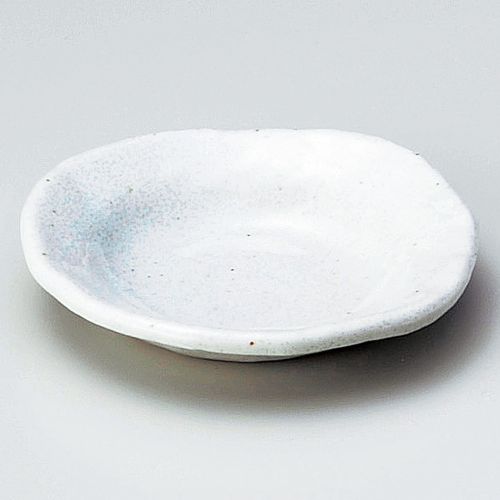 白釉変形丸小皿 10.4×9.8×2.1cm 234-268 (10個入) 229-359/業務用/新品/小物送料対象商品