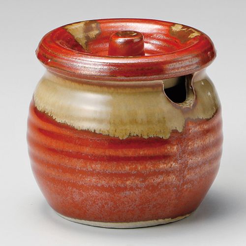 赤釉流口切ミニカメ 6×7cm(120cc) 299-058 (10個入) 287-229/業務用/新品/小物送料対象商品