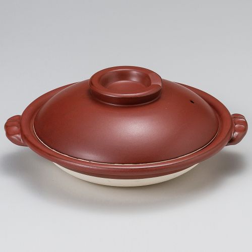 鉄赤すっぽん鍋10号 35×φ31×14cm(1800cc)(身7cm) 388-019/業務用/新品/送料無料