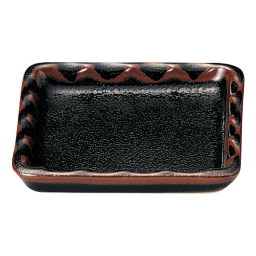 柚子天目波角5.0皿 12×12×1.5cm 438-158 (5個入) 407-119/業務用/新品/小物送料対象商品