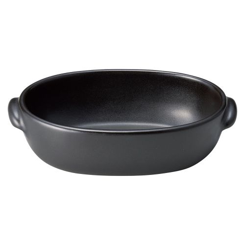 ブラックセラム新型オーバルグラタン(小) 18.5×11.3×4.8cm(500cc) 602-098 (5個入) 537-099/業務用/新品/小物送料対象商品
