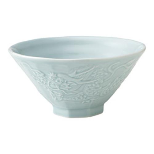 197-0111 青磁 龍神丼 φ19×9.7(cm)/5入り/業務用/新品/小物送料対象商品