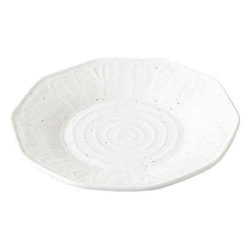 432-A512 白玉粉引 十角7.5皿 φ23×3(cm)/10入り/業務用/新品/小物送料対象商品