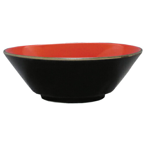 【ラーメン丼 柚子黒中赤 切立6.8寸丼 10個入 】/業務用/新品/小物送料対象商品 13,310円