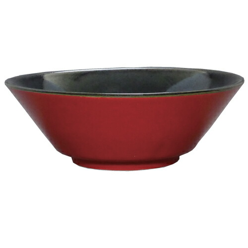 ラーメン丼 柚子赤中黒切立6.8寸丼 (10個入) /業務用/新品/小物送料対象商品 13,128円