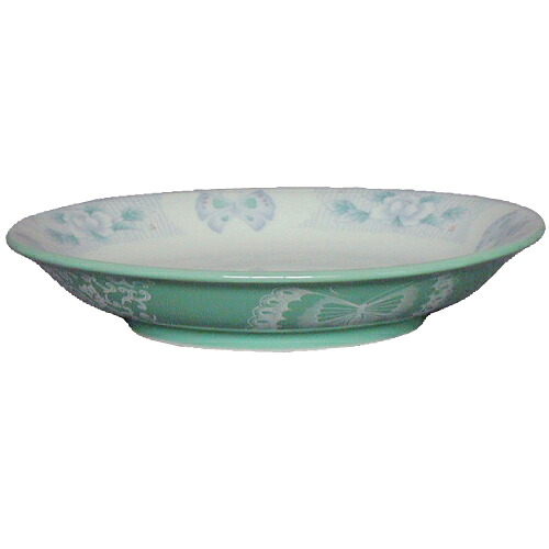 【ラーメン丼 ヒスイ花蝶 7.5冷麺皿 10枚入 】/業務用/新品/送料無料｜業務用厨房のテンポス