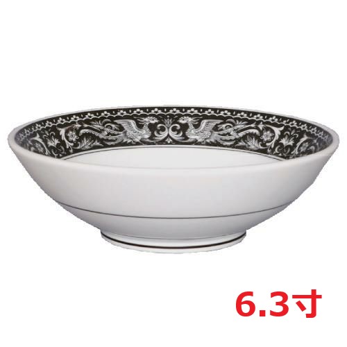 ラーメン丼 黒鳳凰 丸6・3寸丼 10個入/業務用/新品/小物送料対象商品｜業務用厨房のテンポス