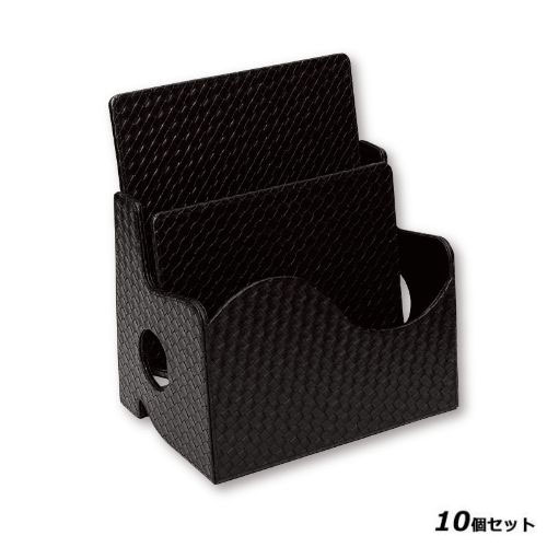 【10セット】インフォメーションブック&カタログスタンド 2段式 TM-I/ブラック /業務用/新品/送料無料