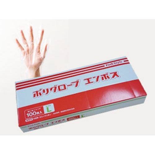 PSポリ手袋 半透明 箱入 L パックスタイル(6000個入)/業務用/新品/小物送料対象商品