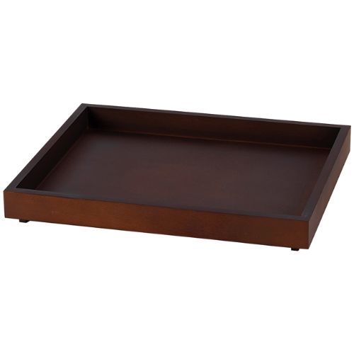 木製お盆1/2(浅)赤銅色/お役目用/新品/小物貨物輸送客体商いもの