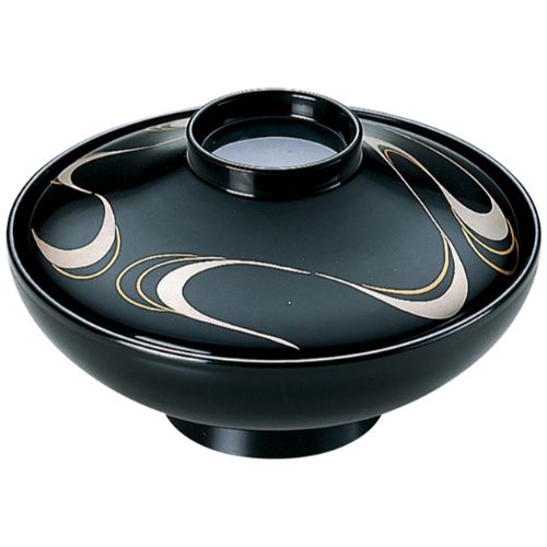 平富士煮物椀 黒銀流水/業務用/新品/小物送料対象商品