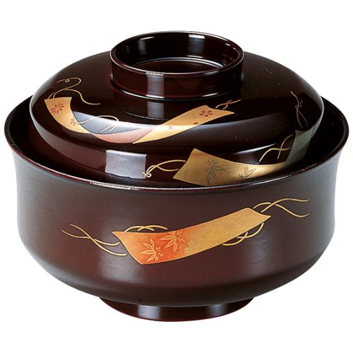 4.5寸天竜寺椀 溜短冊/業務用/新品/送料無料