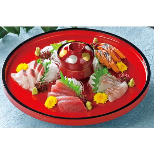 尺5回転盛皿 朱天黒/業務用/新品/小物送料対象商品