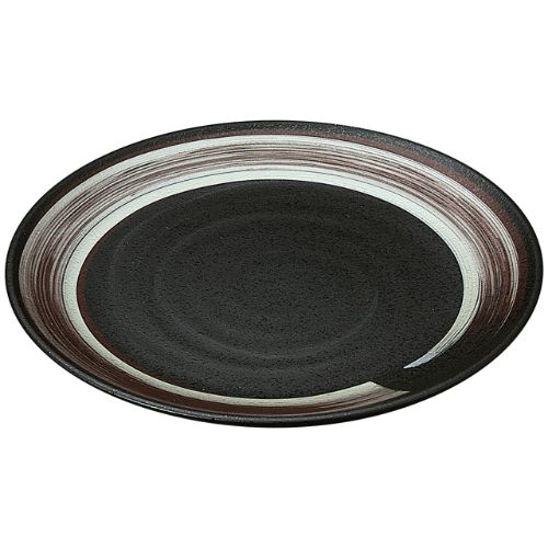 尺5寸神龍皿盛鉢 黒に二色一筆/業務用/新品/小物送料対象商品