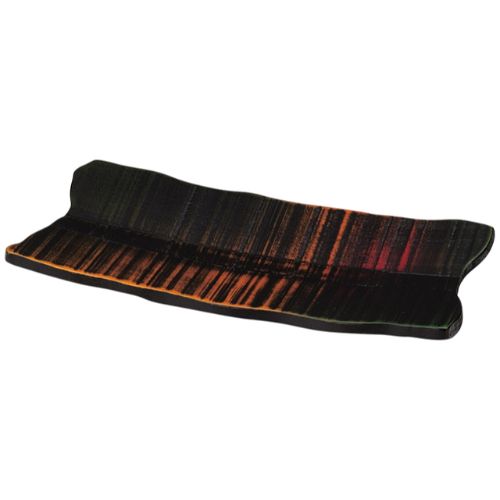 木製9寸荒彫臼型盛皿歌舞伎塗/業務用/新品/小物送料対象商品